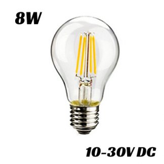 LED žarnica FILAMENT, E27, 10-36V DC, 8W, TB