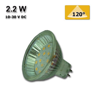 LED žarnica MR-16, 2.2W, 10-30V DC, TB