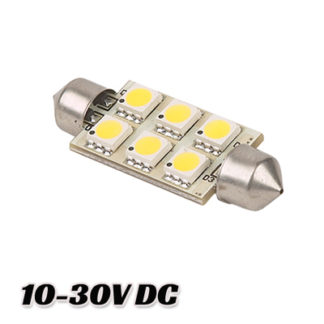 LED žarnica festoon 42mm, 6x SMD5050, HB