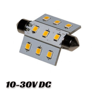 LED žarnica festoon 42mm, 9x SMD2835-V, HB