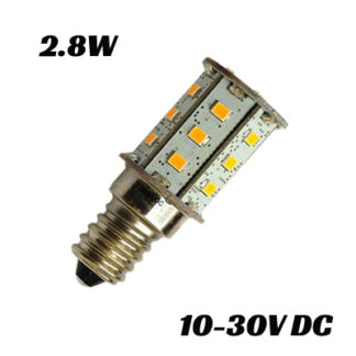 LED žarnica CORN 24, E14, 10-30V DC, 2.8W,  HB
