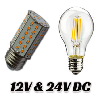 Led žarnice E27, 12V DC