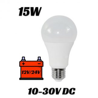 LED žarnica A70, E27, 12V / 24V DC, 15W, TB