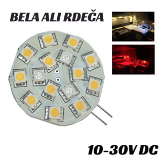 LED žarnica G4-s, BELA / RDEČA