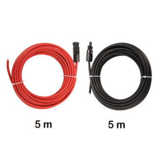 Solarni kabel 4mm² 2x5m, črni, rdeči, MC4
