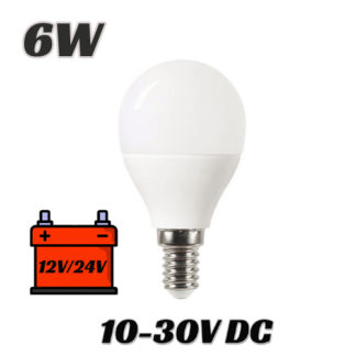 LED žarnica E14, 12V / 24V DC, 6W, TB