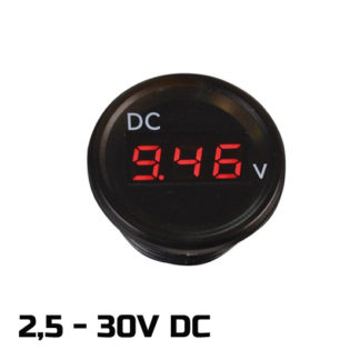 Digitalni voltmeter 12V / 24V, okrogli